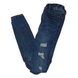 Abercrombie and Fitch Women's Size 00 Blue Jeans 24x28 Distressed